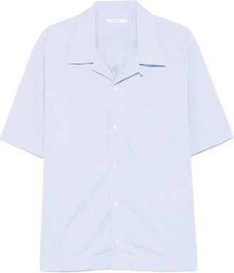 Givenchy Cotton Striped Shirt With Stamp Print Clothing