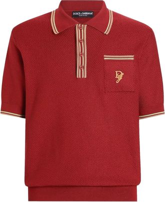 Dolce & Gabbana Polo con logo - Rosso