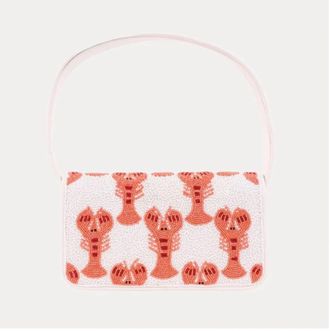 BuDhaGirl Womens Linda Lobster Beaded Handbag In White