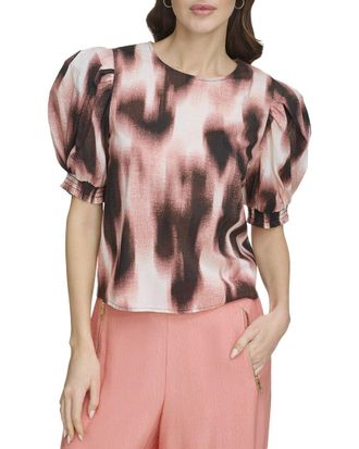 DKNY Dkny Printed Voile Top