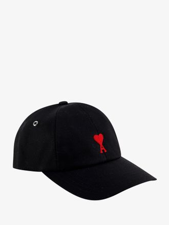 Ami Mens Cotton Baseball Cap Black Hat