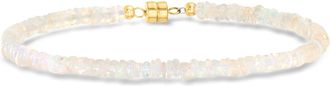 Ross-Simons 3.5-4mm Opal Bead Bracelet With 14kt Yellow Gold Magnetic Clasp