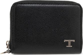 Tod's logo-appliqu&eacute; cardholder - men - Calf Leather - One Size - Black