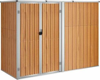 vidaXL Cobertizo herramientas jardín acero galvanizado 225x89x161 Vidaxl