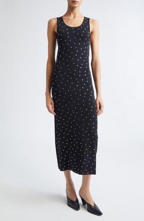 Altuzarra Geordie Crystal Embellished Jersey Dress in Black at Nordstrom, Size Small