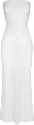 Simon Miller Womens Sculpty Strapless Sequin Dress In Macadamia