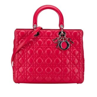 Dior Pre-owned Lady Dior - Dames - Vintage Handtas - Rood - ONE Size - Leer - Vintage