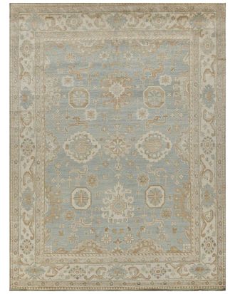 Exquisite Rugs Antique Weave Oushak Hand-Knotted New Zealand Wool Rug