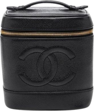 Chanel Pre-owned Handbags, female, Black, Size: ONE SIZE Pre-owned Vanity Bag