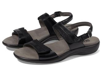SAS Nudu Adjustable Comfort Sandal Womens Shoes Midnight : 10.5 WW - Double Wide (D), Leather