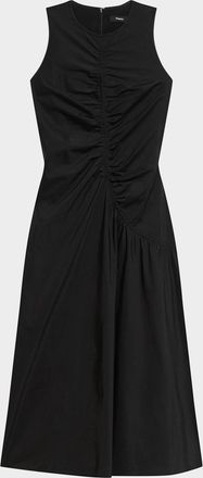 Theory Asymmetric Ruched Tank Dress