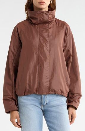 Lioness Shoreline Windbreaker Jacket in Chocolate at Nordstrom, Size X-Large