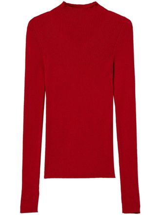 Twin-Set Naadloze trui met hoge hals - Rood