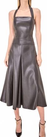 Alexis Imena Halter-Neck Midi Dress In Black