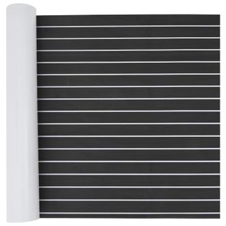 vidaXL Alfombra Para Barcos Rayado Gris Oscuro Y 240 X 90 Cm Eva Vidaxl