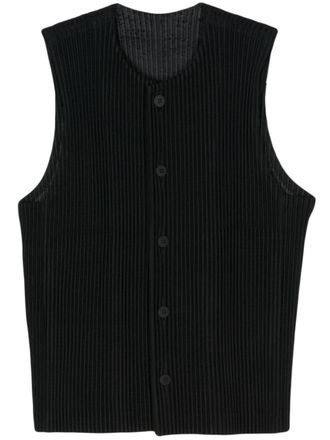 Homme Pliss&eacute; Issey Miyake Tailored Pleats 1 waistcoat - Black