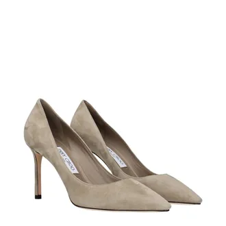 Jimmy Choo London Suede High Heel Pump - Gray