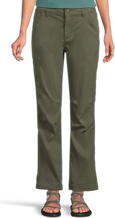Prana Womens Prana Stretch Zion Pants Spruce Green Straight Leg Five-Pockets RED1252