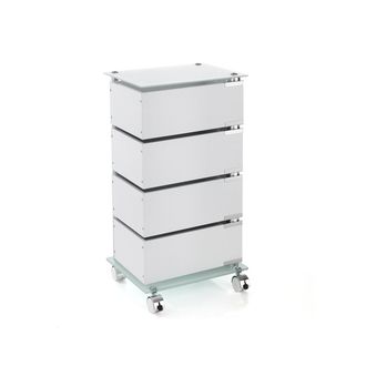 tomasucci Cassettiera con ruote Bobo 4C, bianco opaco