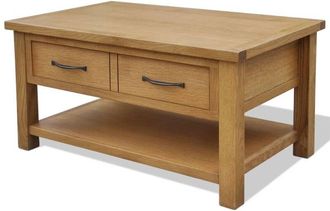 vidaXL Coffee Table 88x53x45 cm Solid Oak Wood vidaXL