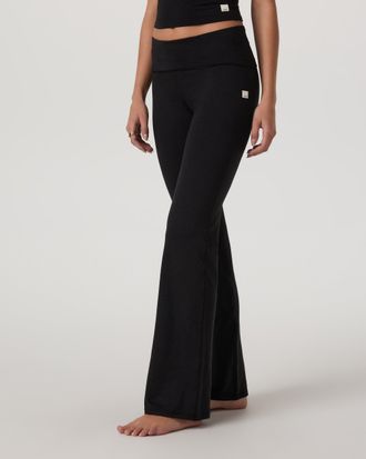 Vuori Clothing Halo Foldover Pants | Black Heather | XS, Size Extra Small