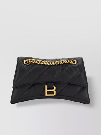 Balenciaga crush small leather shoulder bag