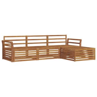 vidaXL Vidaxl Set Di Divani Da Esterno Naturale 254 X 162,5 X 73 Cm