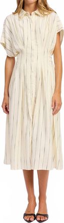 En Saison Rebekah Midi Shirt Dress In Ivory/black