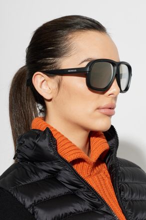 Moncler Twotone Sunglasses, Unisex, Black