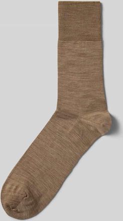Falke Socken mit geripptem Abschluss in Beige, Größe 39/40