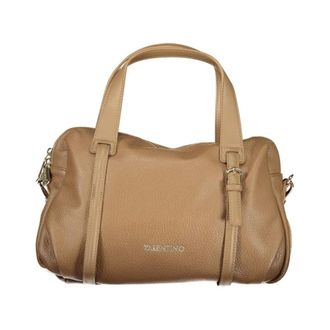 Valentino Handbags, female, Brown, Size: ONE SIZE Polyethylene Handbag with Textured Finish