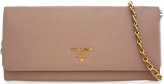 Prada Pre-owned Prada Saffiano Wallet on Chain Ladies 0LUB11S1GHSNTRBM