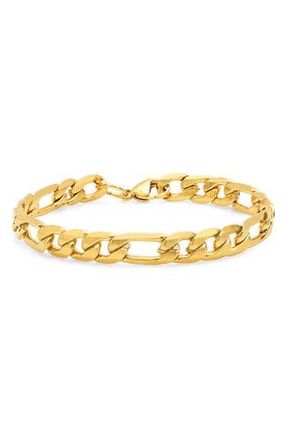 Steeltime 18K Gold Plated Stainless Steel Chain Link Bracelet in Yellow at Nordstrom Rack