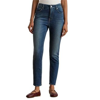 Ralph Lauren Slim-fit Jeans, female, Blue, Size: 3XS High-Rise Straight Ankle Jeans