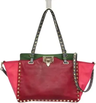 Valentino Pre-owned Handbags, female, Multicolor, Size: ONE SIZE Pre-owned Rockstud tote