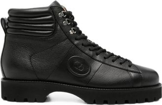 Valentino Garavani Black Solid Combat Boots