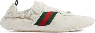Gucci Striped Suede Sneakers