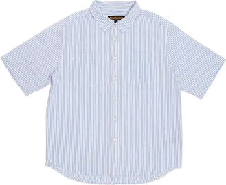 Drew House Seersucker Shirt Seersucker Blue DR-SS21-127