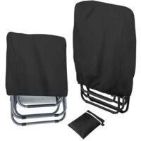 OEM Juego De 2 Fundas Protectoras Para Sillas Plegables De Jard&iacute;n De 71x34x110cm - Impermeables - Resistentes Al Viento - Resistentes A Los Rayos Uv - Fab