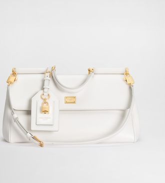 Dolce & Gabbana Medium My Sicily Handbag In Calfskin - Woman Handbags White Onesize