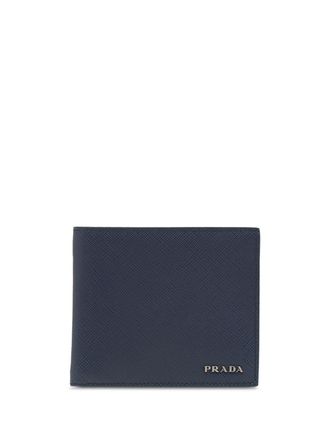 Prada two-tone card holder - men - Calf Leather - One Size - Blue