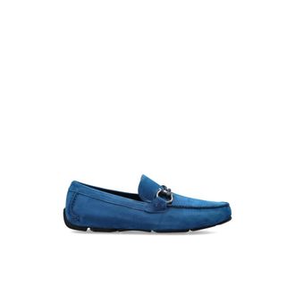 Ferragamo Loafers, male, Blue, Size: 7 US Suede Loafers