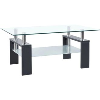 vidaXL Furniture Limited - Mesa De Centro Vidrio Templado Gris