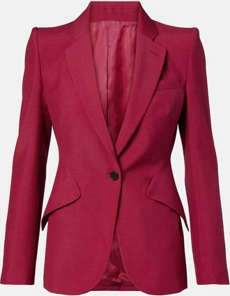 Alexander McQueen Blazer in lana e mohair