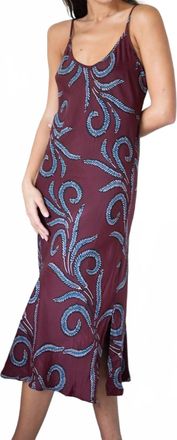 Natalie Martin Leandra Dress In Feather Bordeaux