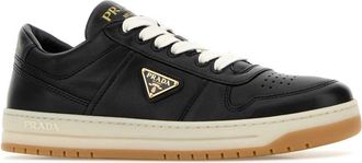 Prada Womens Downtown Sneaker Black Nappa Leather