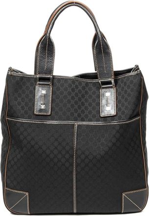 Celine 2000s tas met macadam-print en handvat - Zwart