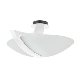 Netlighting Vinci Bowl Semi Flush Ceiling Light White 54cm 3x E14