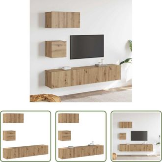 vidaXL Mobile TV - Set mobile TV 3 pcs Rovere artigianale Legno multistrato
