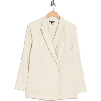 Rag & Bone Double-Breasted Linen Blazer in Plain Tan at Nordstrom Rack, Size 14